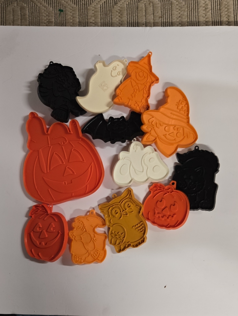Halloween Kids Silicone Cookie Cutters - Orange, Black & White